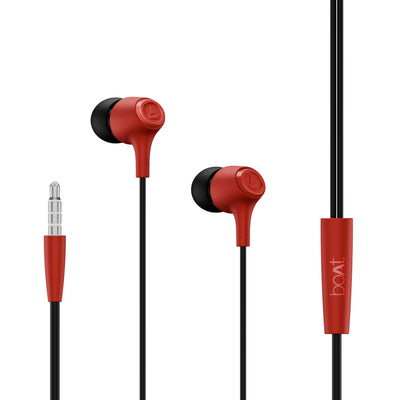 Boat Bassheads 95 Wired in Ear Phones,10Mm Drivers,Signature Sound,in-Line Microphone,Integrated Controls,Snug Fit,Lightweight,Voice Assistant,120Cm Cable & 3.5mm Jack (multicolour))
