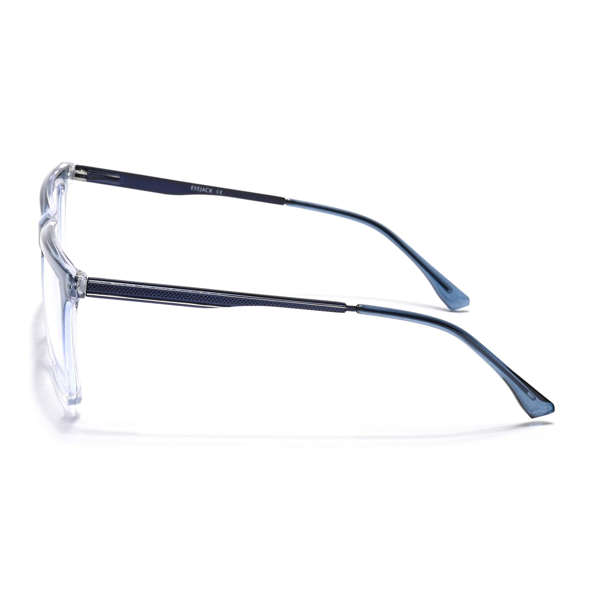 Eyejack Essentials Blue & Clear Square Eyeglasses for Men and Women - view 5