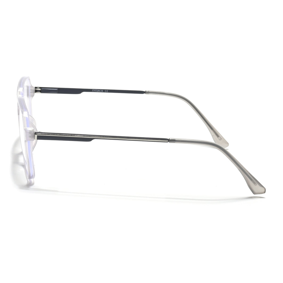 Eyejack Essentials Transparent Grey Square Eyeglasses for Men and Women - Style 1392 - view 5