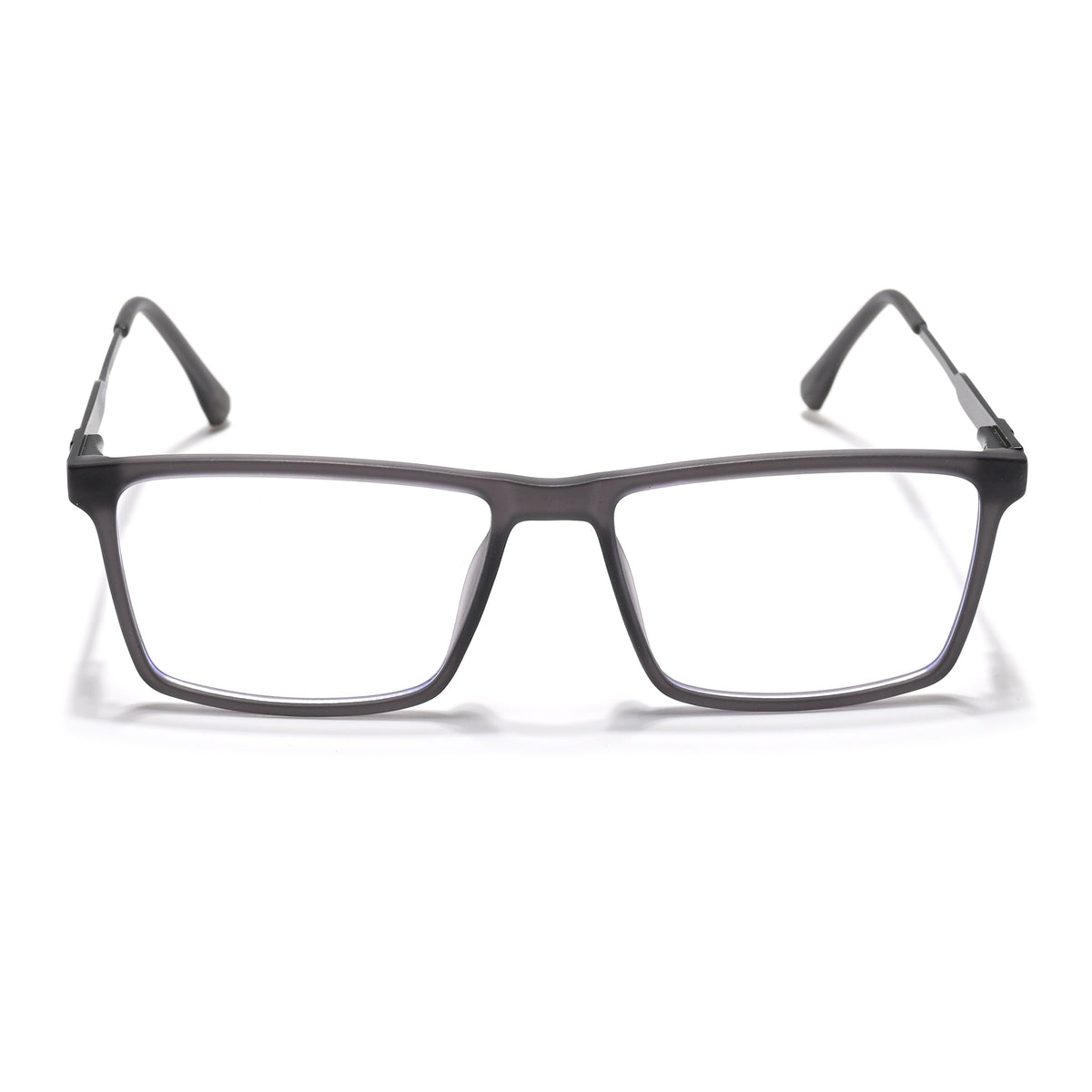 Eyejack Essentials Matte Grey Rectangle Eyeglasses for Men and Women - view 2