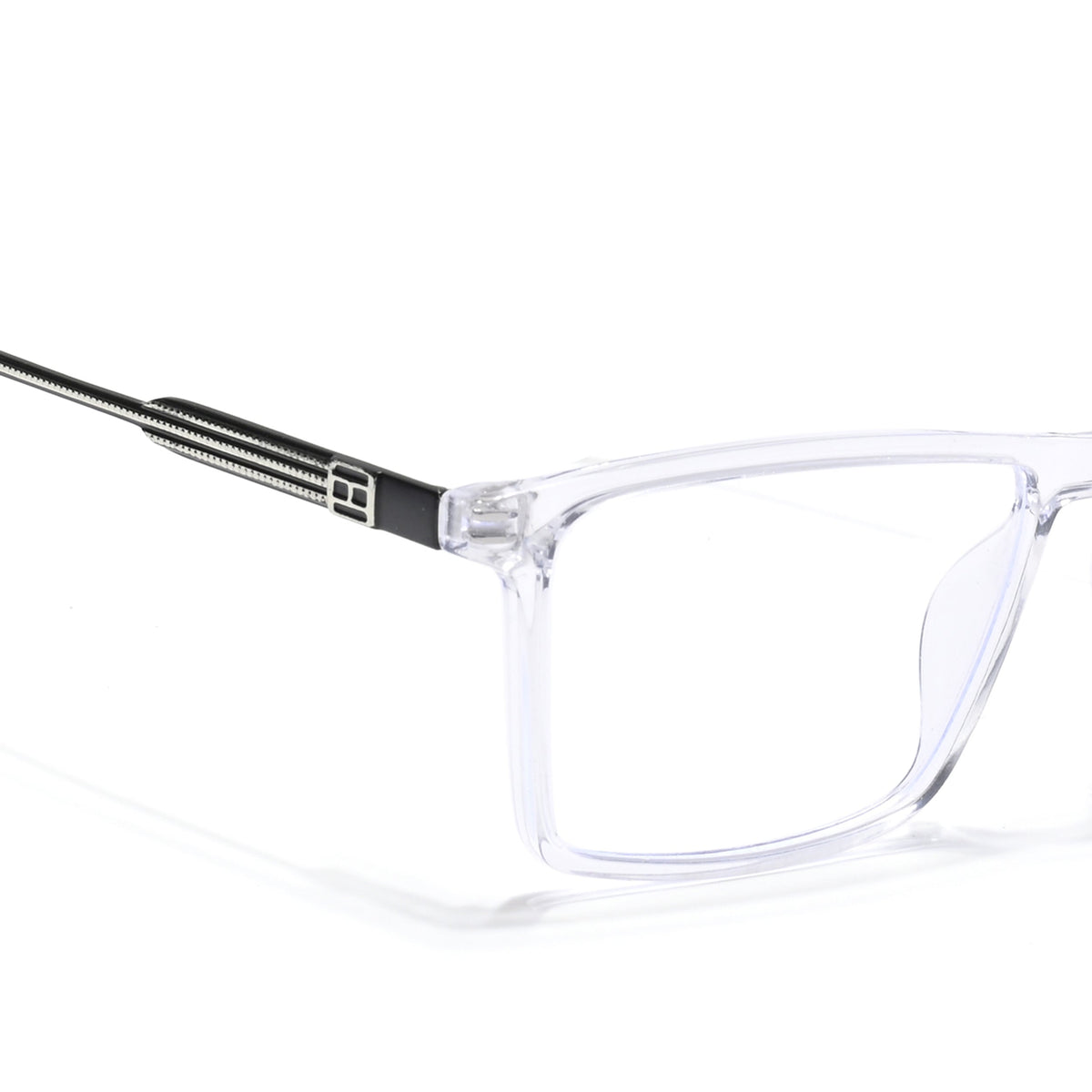 Eyejack Essentials Transparent Rectangle Eyeglasses for Men and Women - Style 1404 - view 3