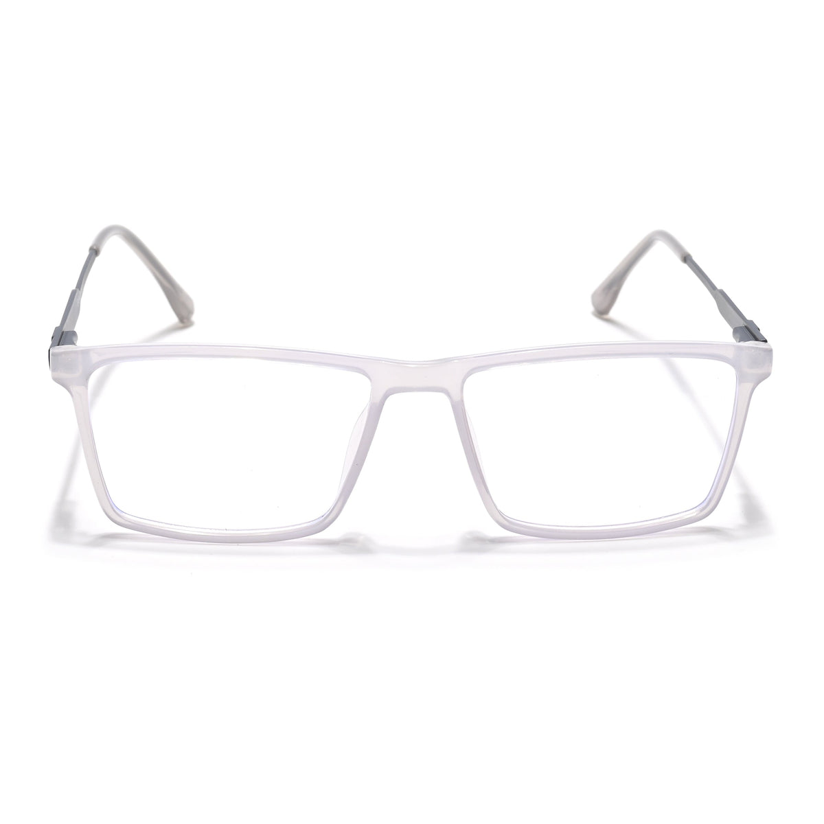 Eyejack Essentials Transparent Grey Rectangle Eyeglasses for Men and Women - Style 1406 - view 2