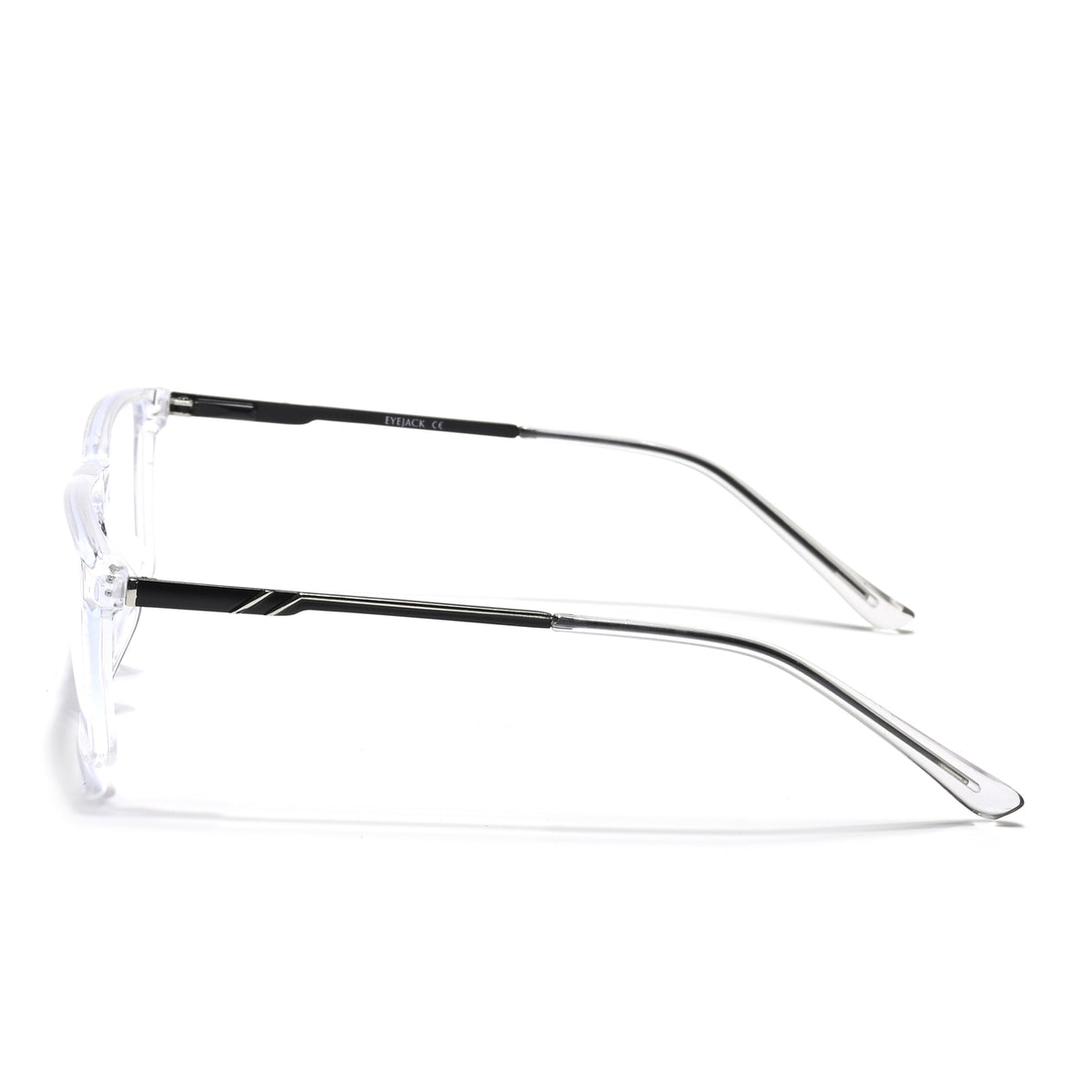 Eyejack Essentials Transparent Rectangle Eyeglasses for Men and Women - Style 1425 - view 5