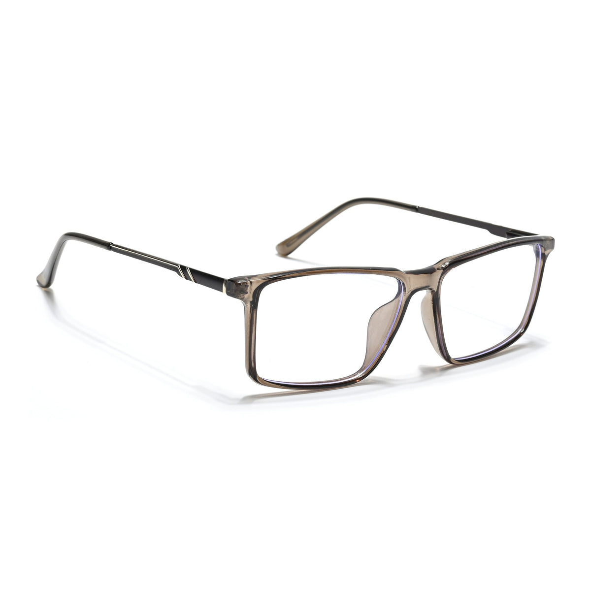 Eyejack Essentials Brown Rectangle Eyeglasses for Men and Women - view 1
