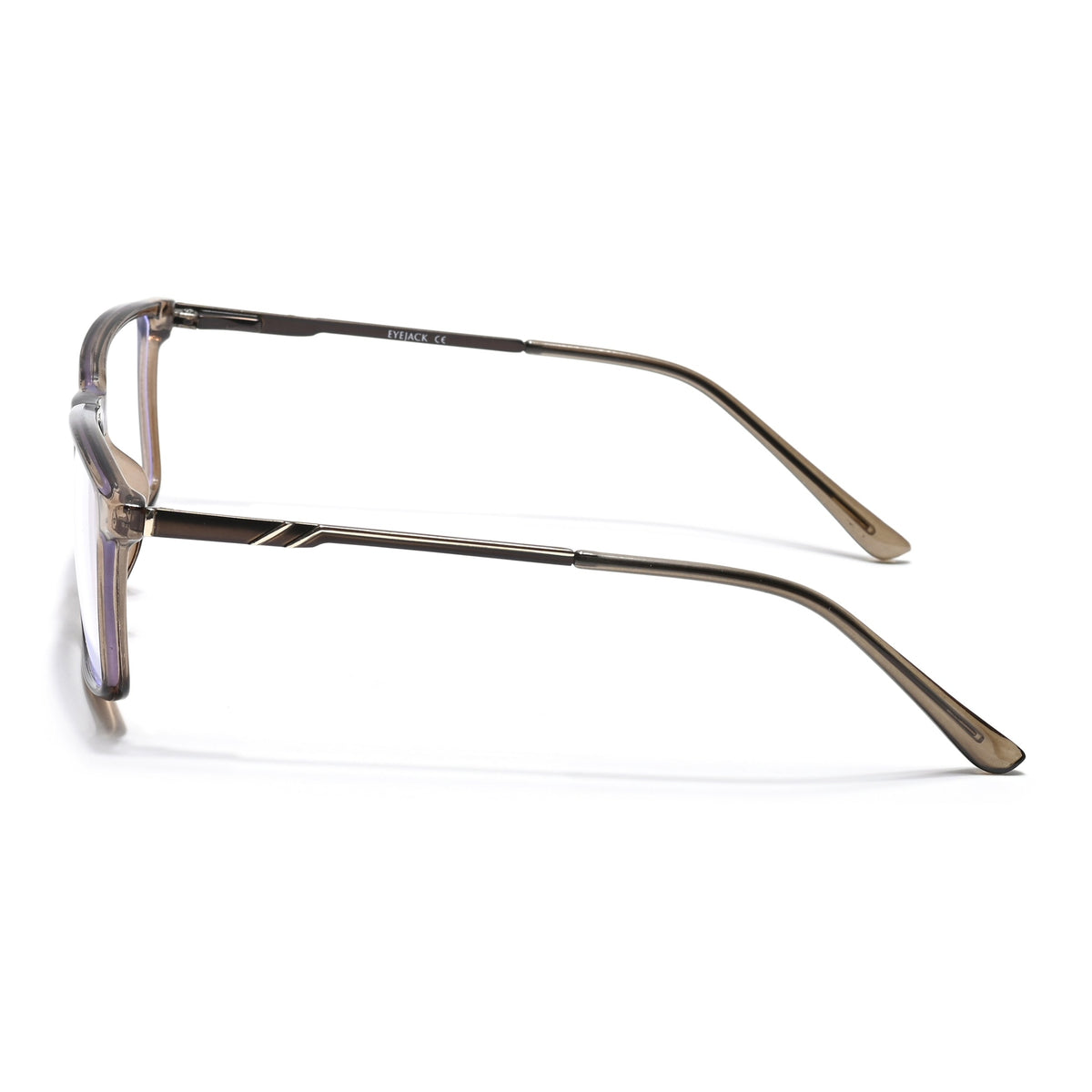 Eyejack Essentials Brown Rectangle Eyeglasses for Men and Women - view 5