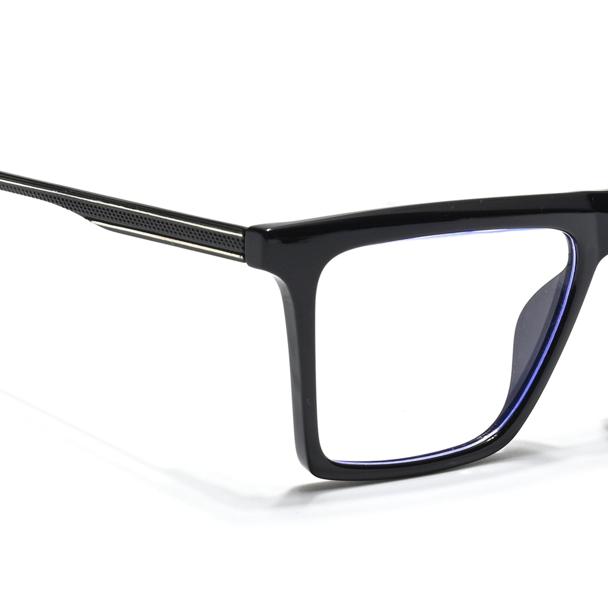 Eyejack Essentials Shine Black Square Eyeglasses for Men and Women - view 3