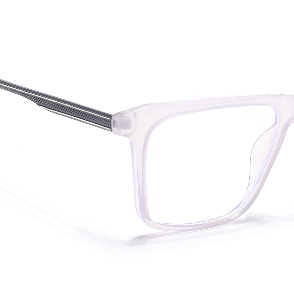 Eyejack Essentials Transparent Grey Square Eyeglasses for Men and Women - Style 1434 - view 3
