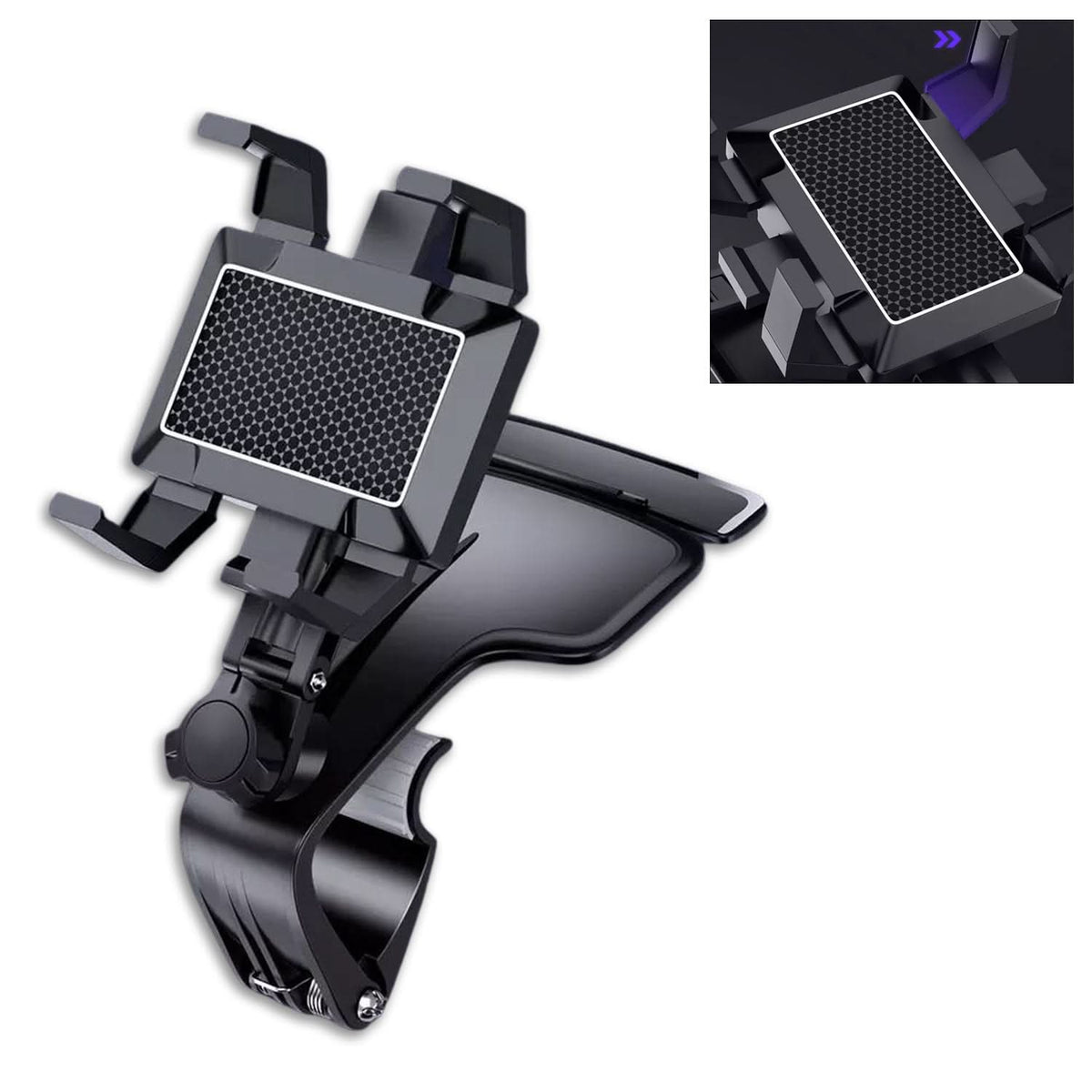 Car Mobile Holder with 360 Degree Rotation One-Hand Operation for Dashboard HP DD