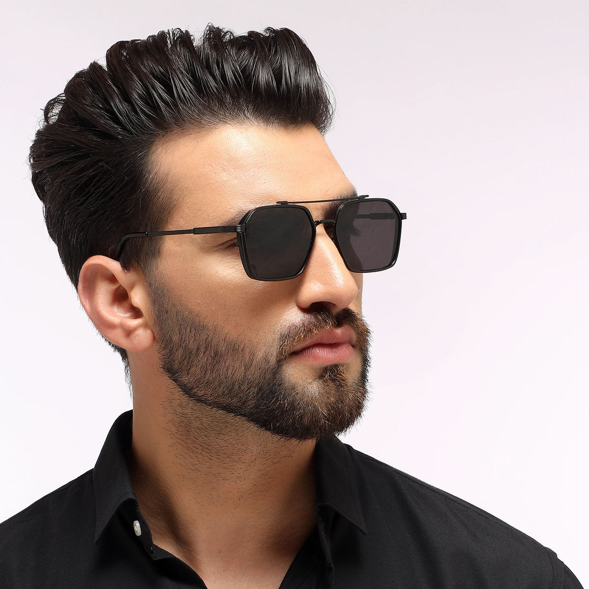 Eyejack Black Square Sunglasses for Men and Women - Style L846 - view 1
