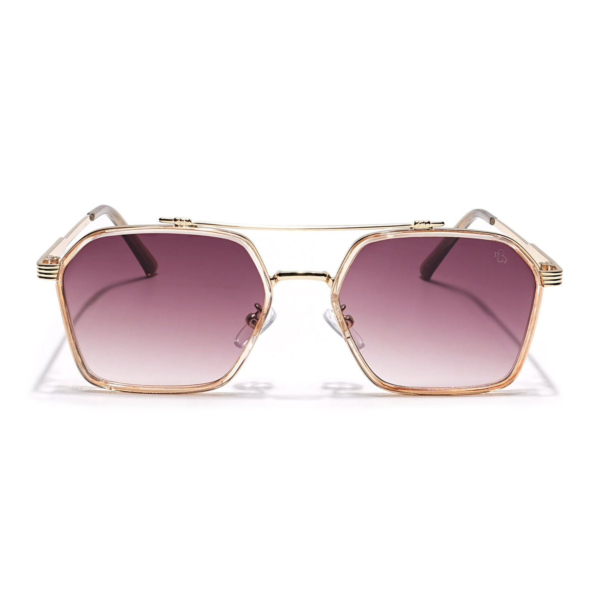 Eyejack Golden & Pink Square Sunglasses for Men and Women - view 4