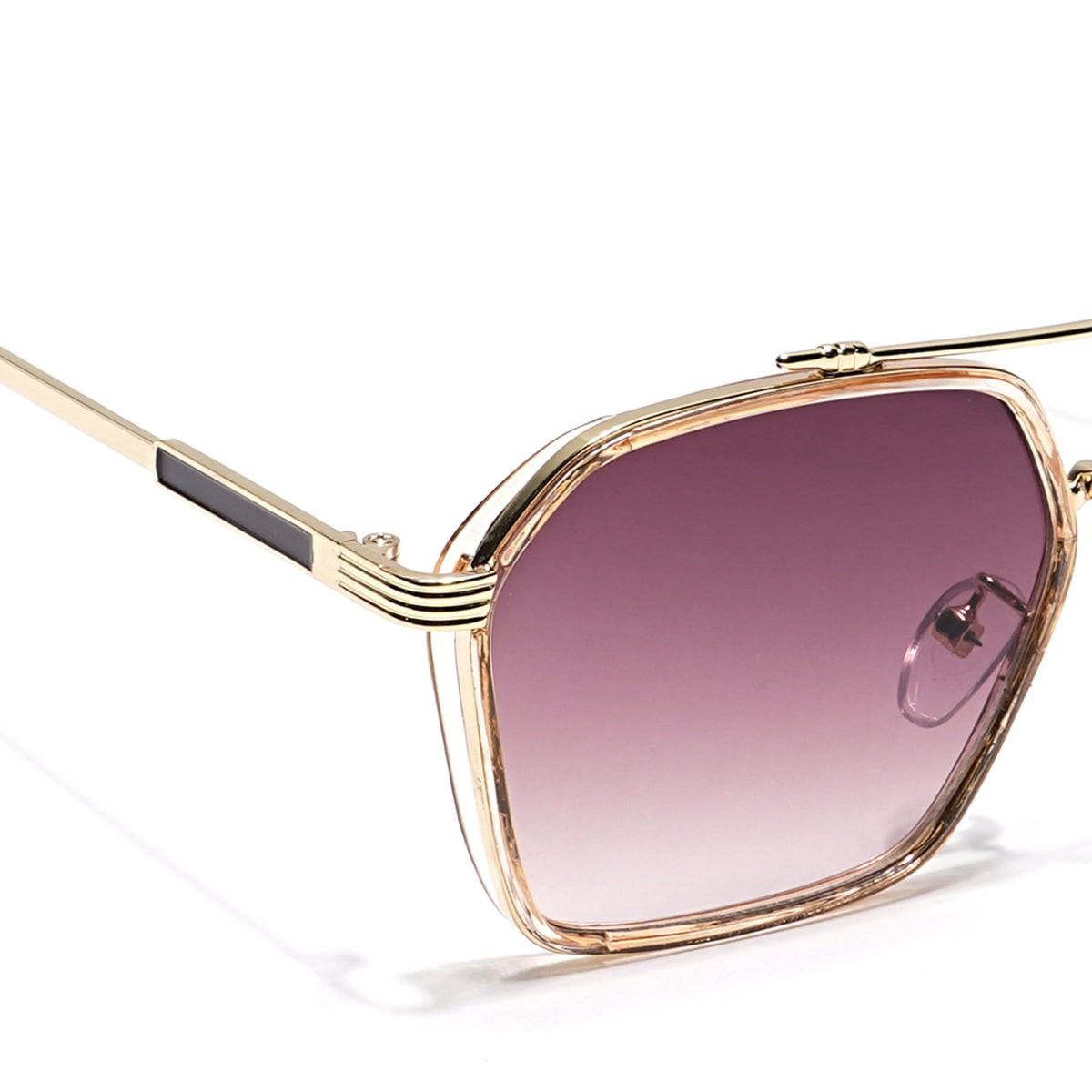 Eyejack Golden & Pink Square Sunglasses for Men and Women - view 5
