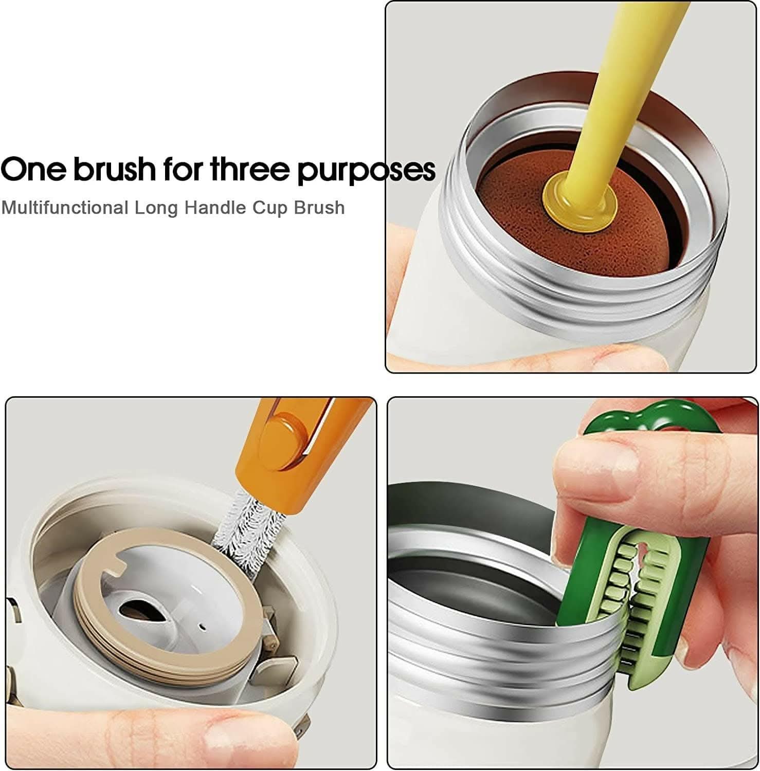 3 in 1 Multifunctional Insulation Bottle Cleaning Tools - HalfPe