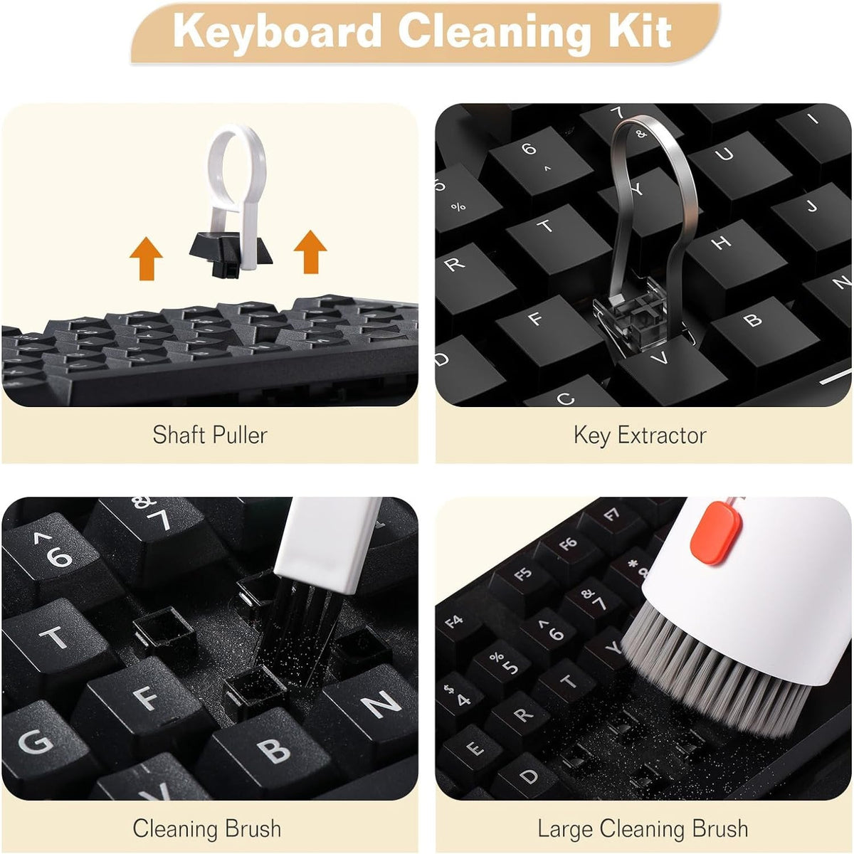 Keyboard Cleaner Kit 20-in-1 Laptop Phone Screen Cleaning Kit Keyboard Cleaning Kit With Electronic Cleaning Brush Spray For Airpods Pro Ipad Iphone Pro Camera Computer Cleaning HP DD
