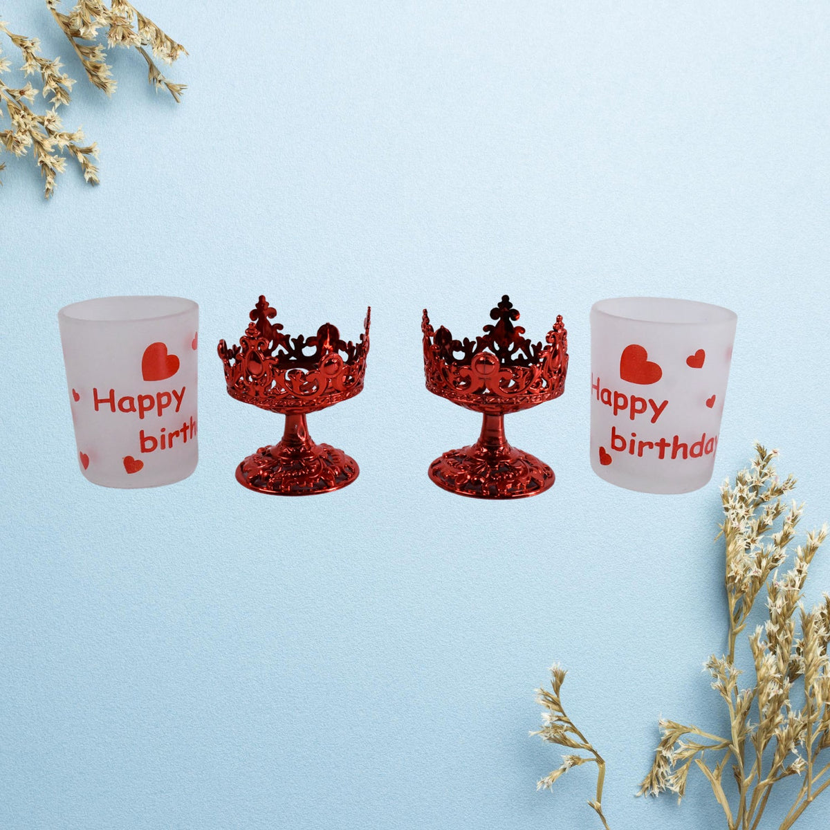 Tealight Holder Stylishly Shaped Candle Diya Stand Plastic Beautiful Design Festival (2 Pc Mix Design) HP DD