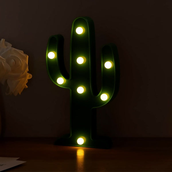 Led Cactus Light Led Desk Lamp Led Table Lamp (1 Pc Battery Not Included)