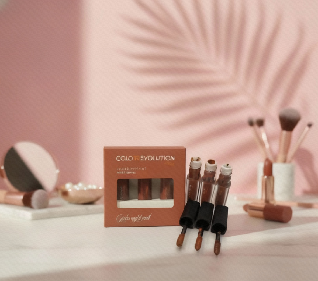 Color Revolution 3 in 1 mini liquid lipstick - browns - girls night out