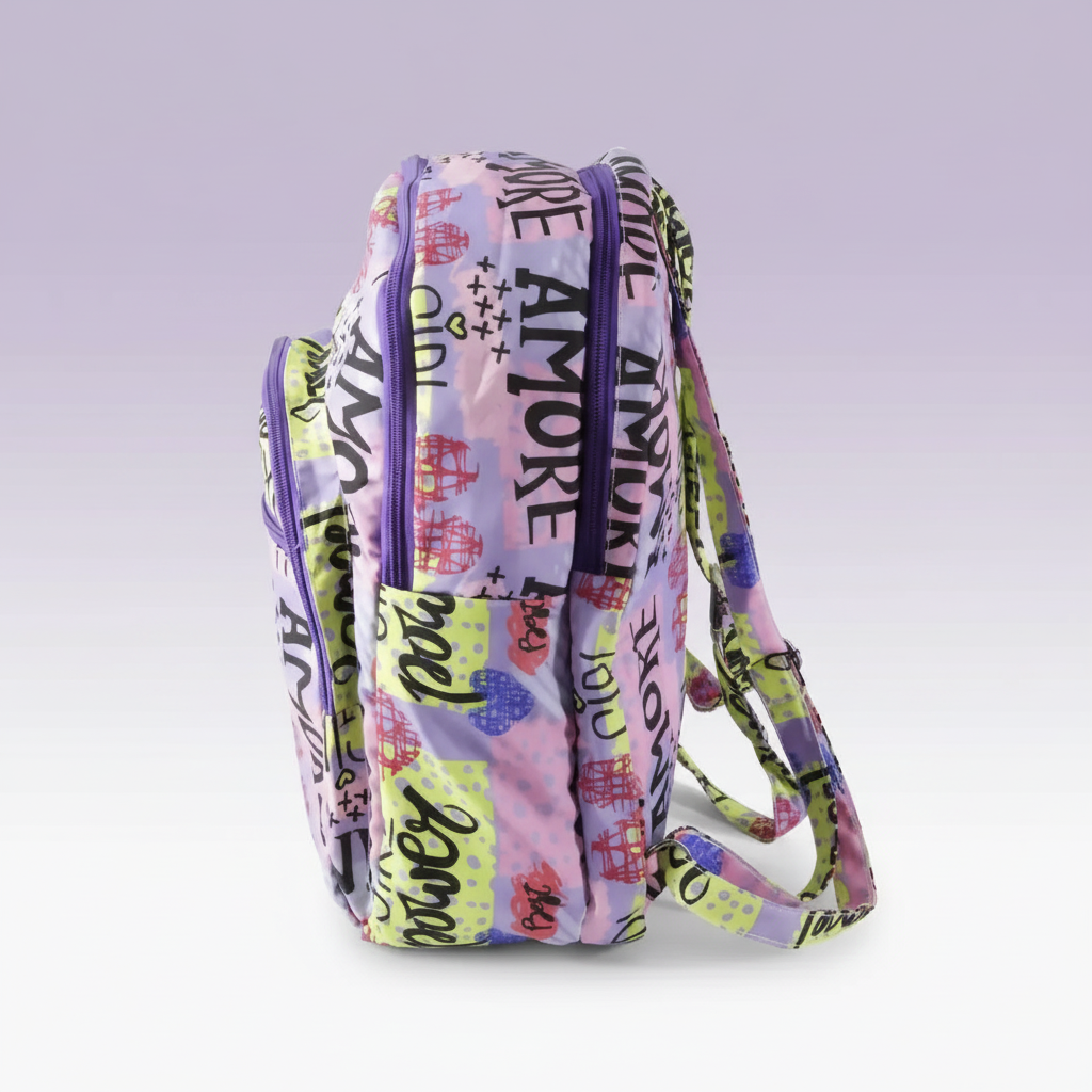 Stylish Printed College Backpack for Girls (Multicolor) SUPER