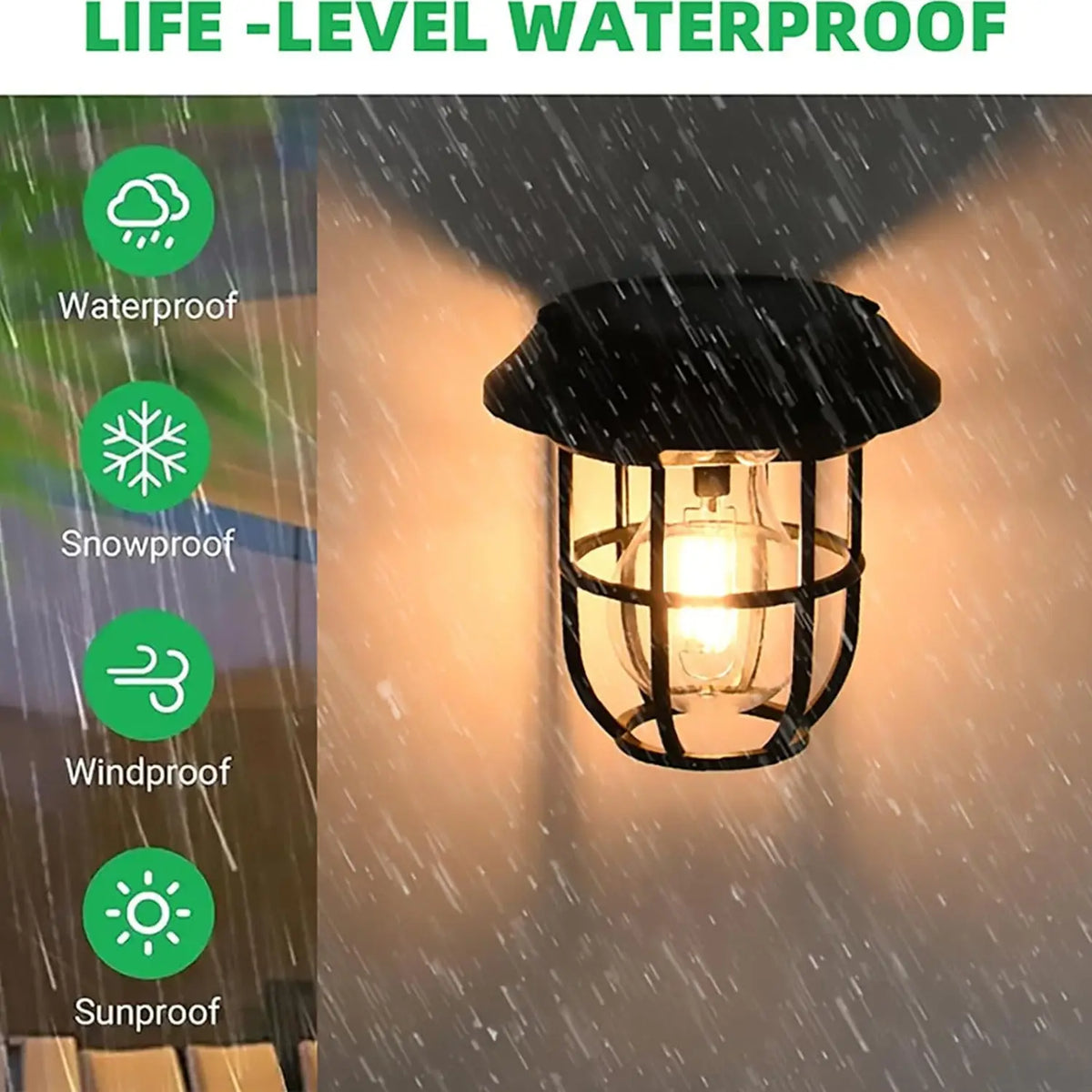 Solar Lantern Wall Lights Fixtures With Motion Sensor (1 Pc) HP DD