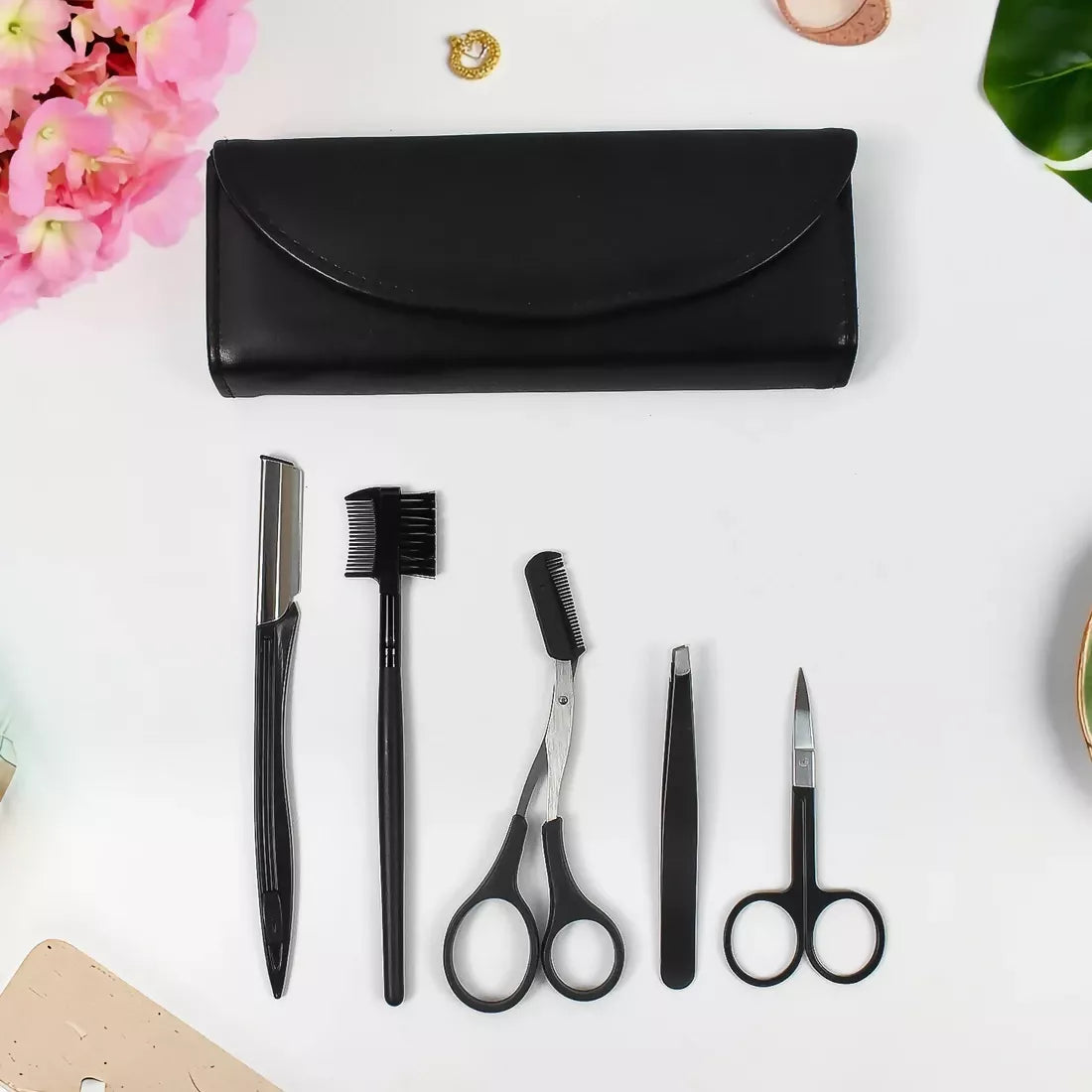 Eyebrow Kit 5 In 1 Tweezers For Eyebrows (1 Set) ABHI Mobiles