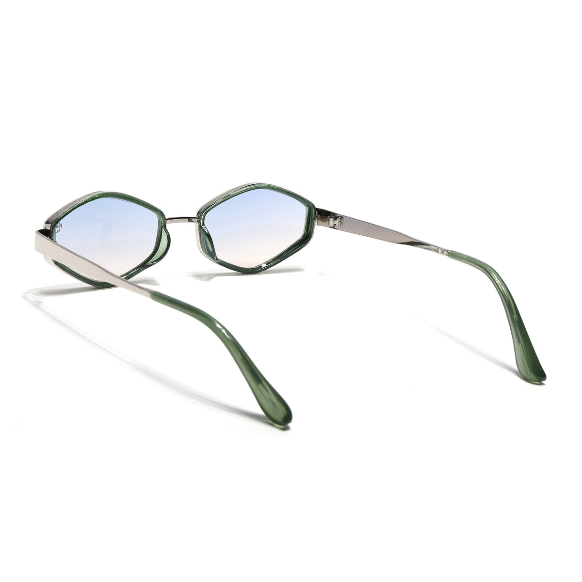 Hunter Silver & Green Hexagonal Sunglasses for Men and Women - view 6