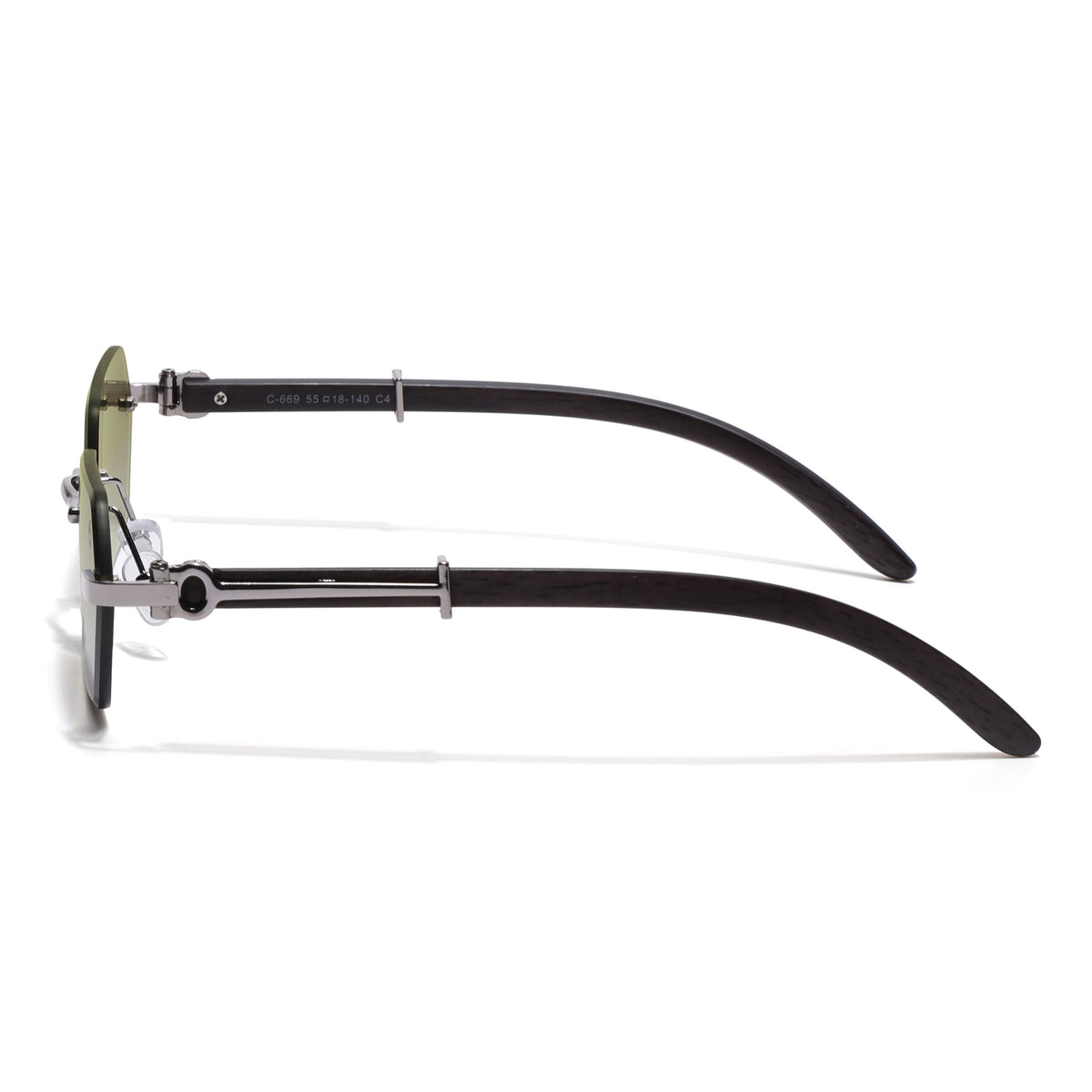 Essence Steel Silver Rimless Sunglasses for Men and Women - Style 2562 - view 7
