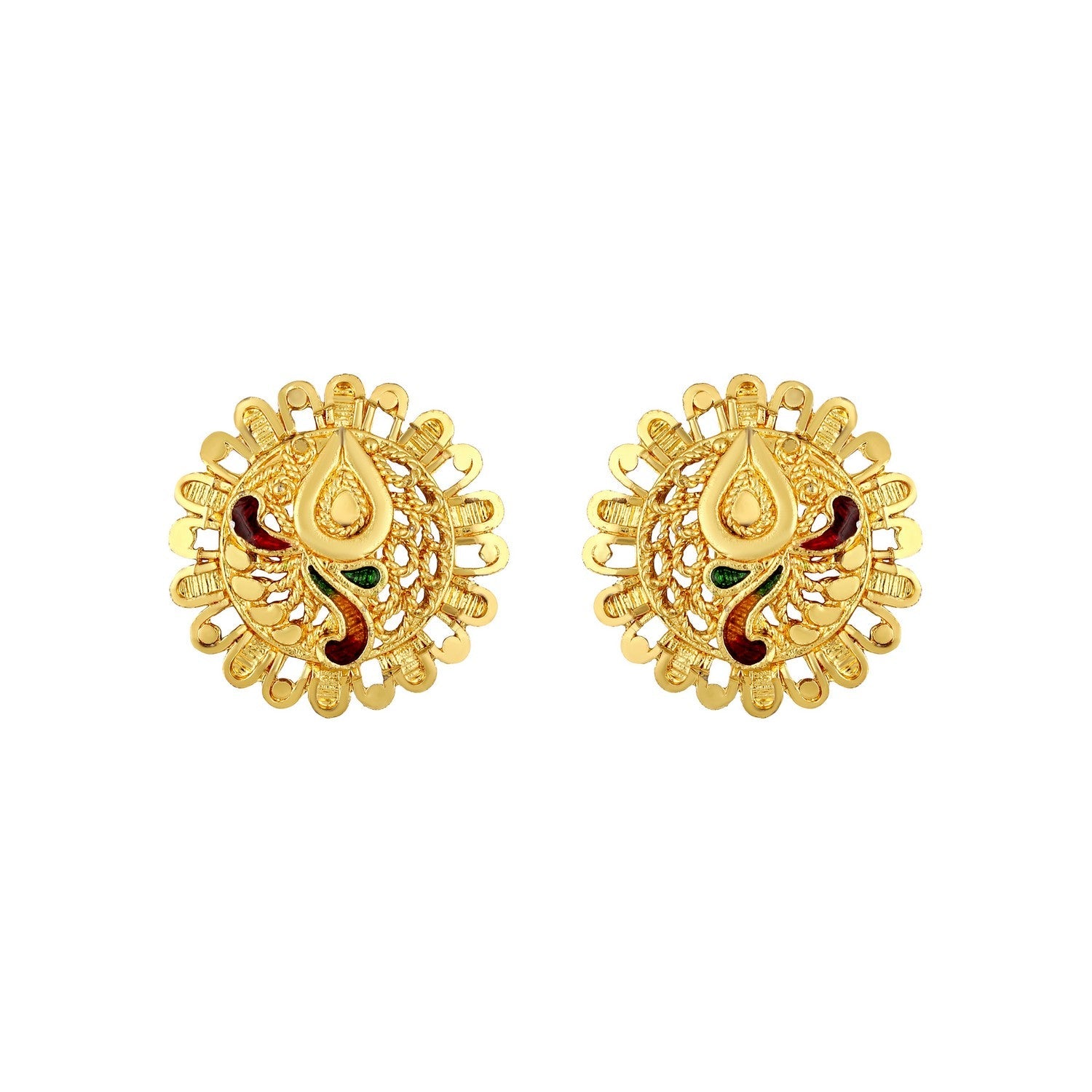 Jazz And Sizzle 22K Gold Plated Golden Beads & Pearl Drops Radha Krishna Temple Jewellery Set (Copy) (Copy) (Copy)