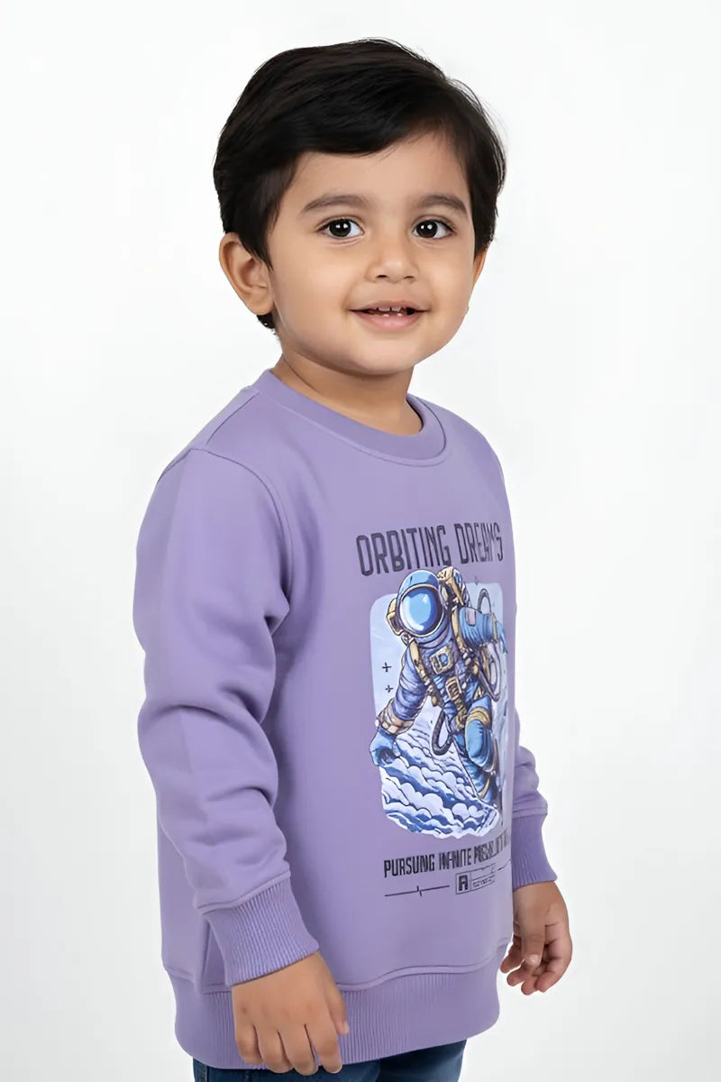 Tencel Printed Sweatshirt for Boys - Lavender - View 2