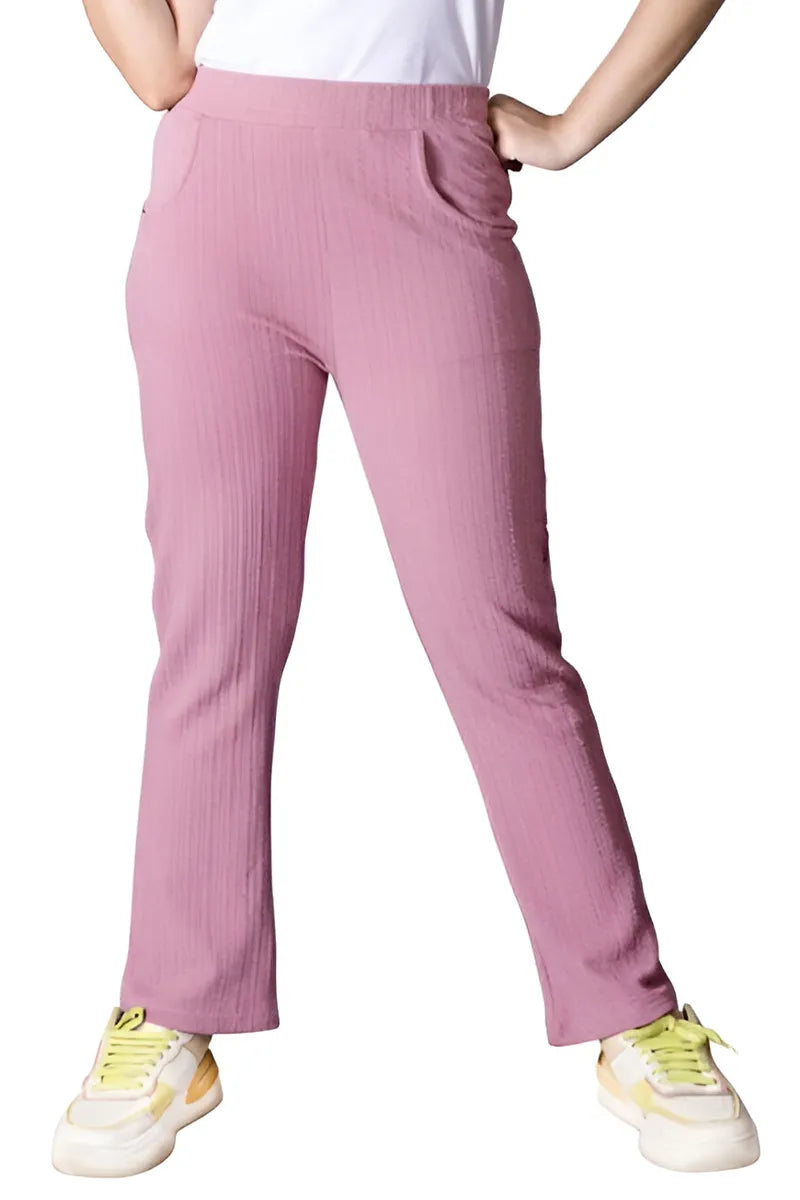 Boot Cut Pant for Girls - Mauve - View 9