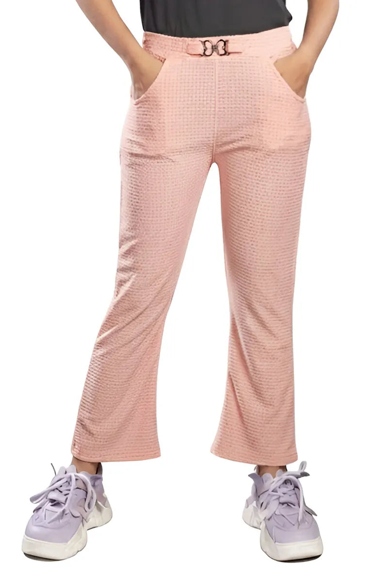 Boot Cut Pant for Girls - Peach - View 13