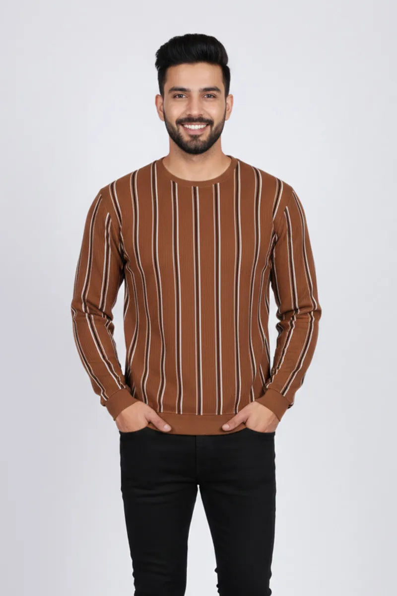 Men's Cotton Blend Round Neck Casual Sweatshirts