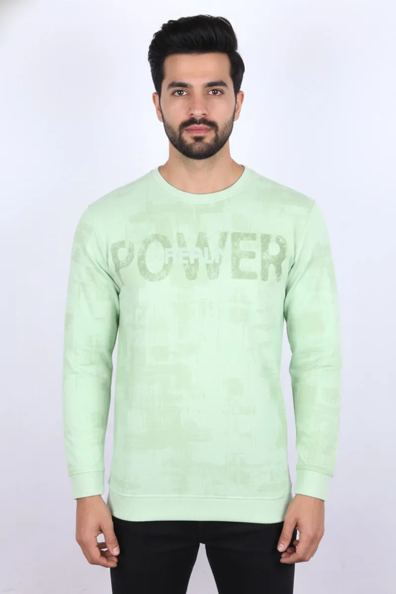 Men's Cotton Blend Self Design Casual Sweatshirts - Purple Haze (Style CLMTS26)