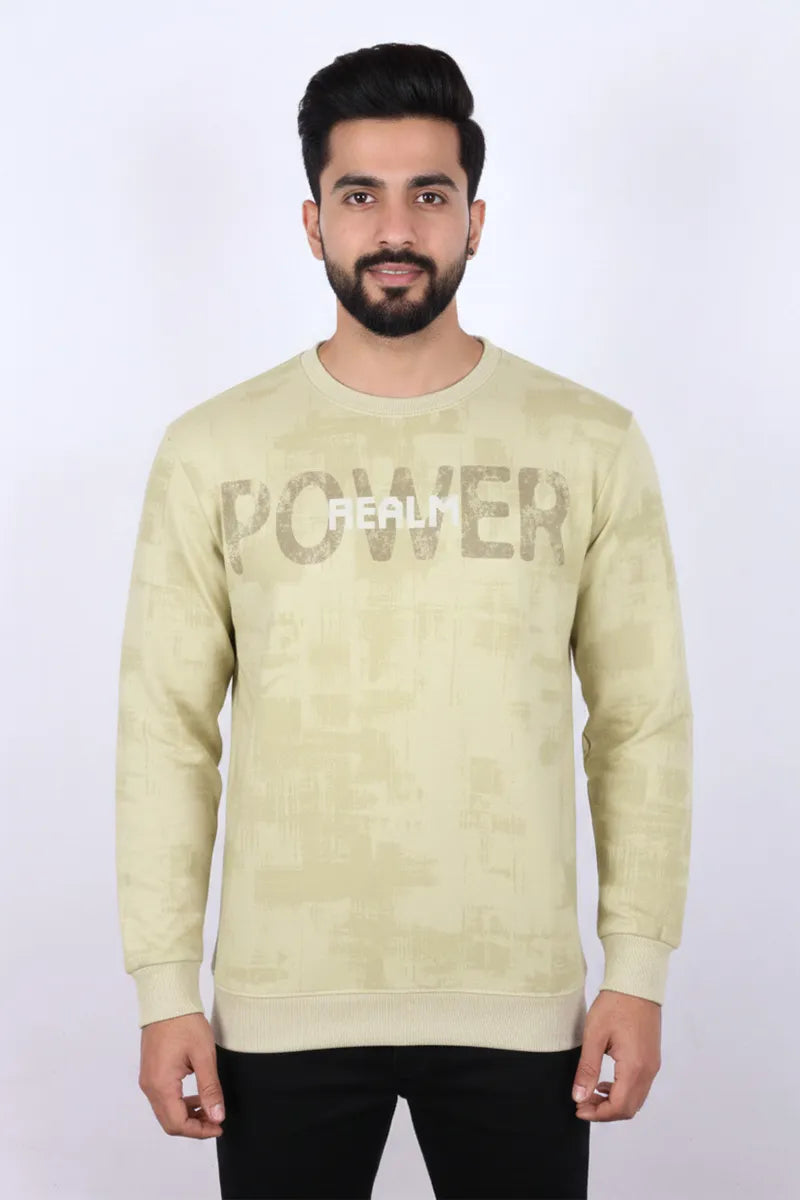 Men's Cotton Blend Self Design Casual Sweatshirts - Purple Haze (Style CLMTS26)