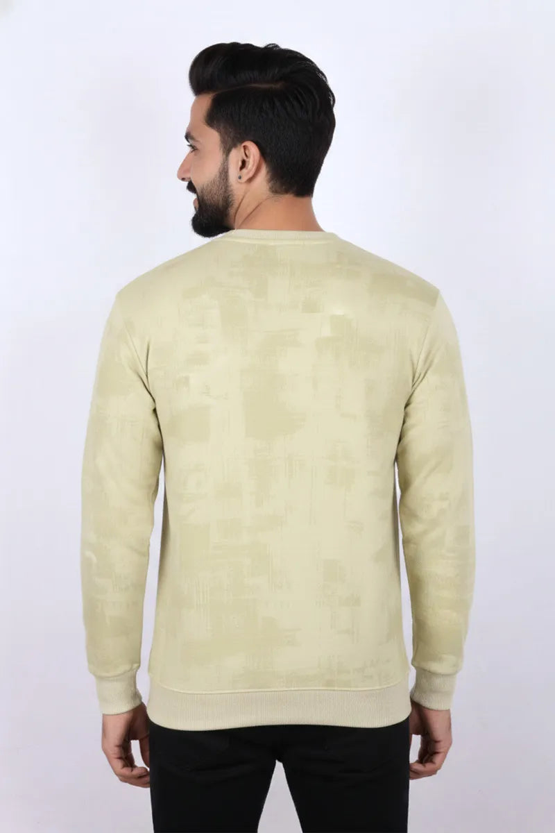 Men's Cotton Blend Self Design Casual Sweatshirts - Purple Haze (Style CLMTS26)