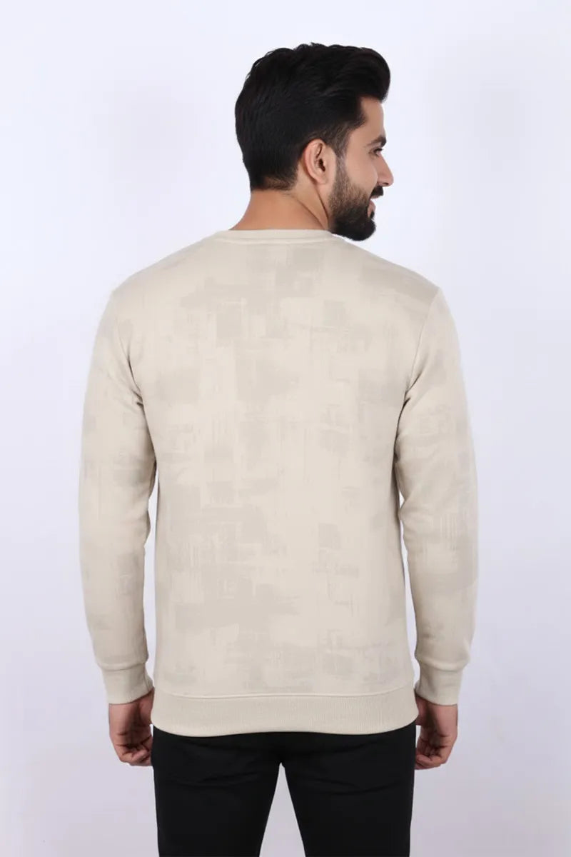 Men's Cotton Blend Self Design Casual Sweatshirts - Purple Haze (Style CLMTS26)