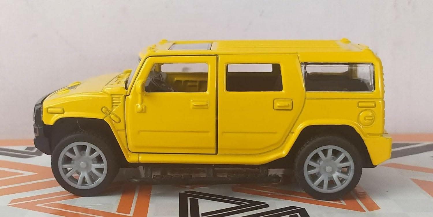 Die-Cast Model SUV Car Pull Back Toy (Yellow) - HalfPe