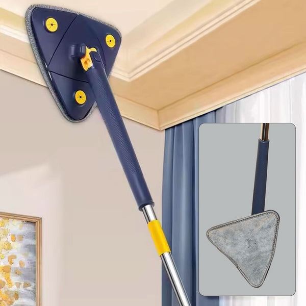 Push-Pull Triangle Mop Stainless Steel Handle, Floor & Window Use