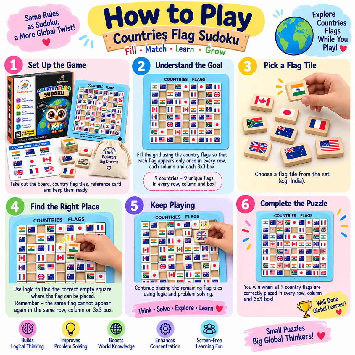 ilearnngrow Countries Flag Sudoku