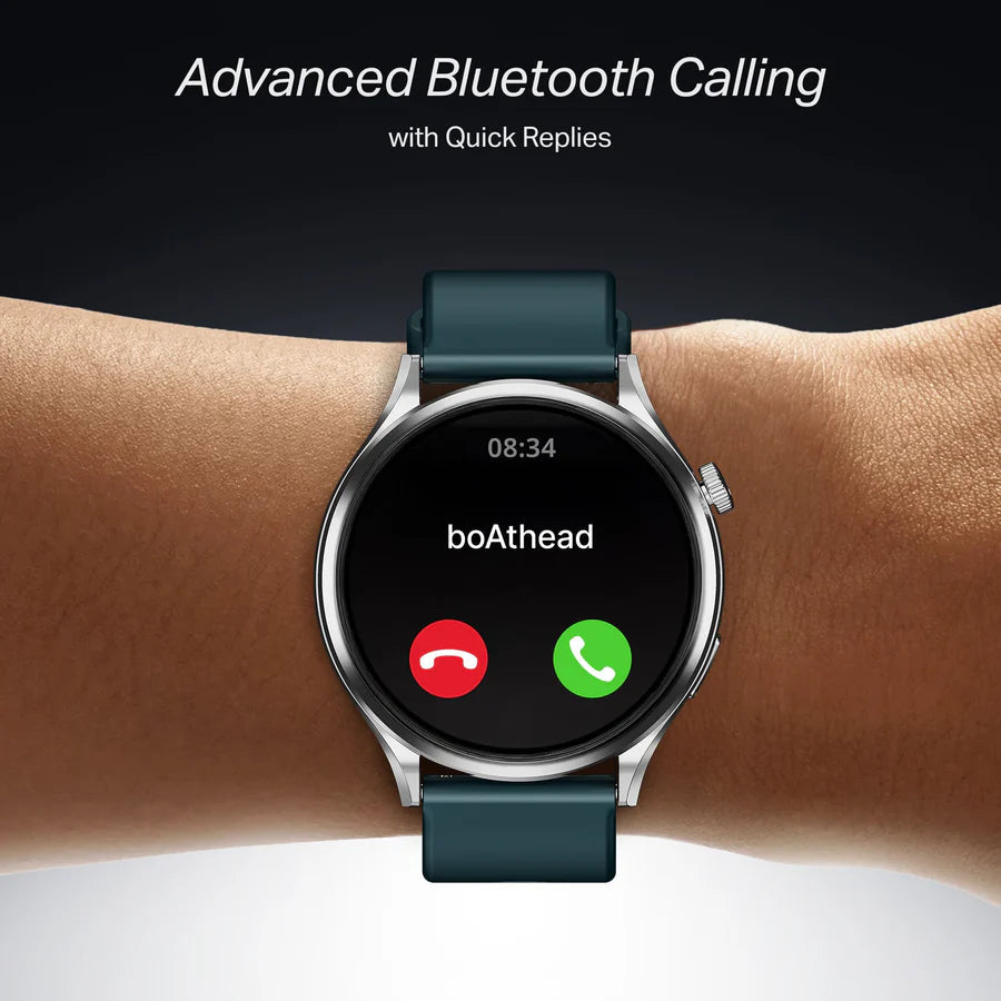 boAt Lunar Discovery Pro Smartwatch, 1.39” HD Display – Active Blue Halfpe Deals