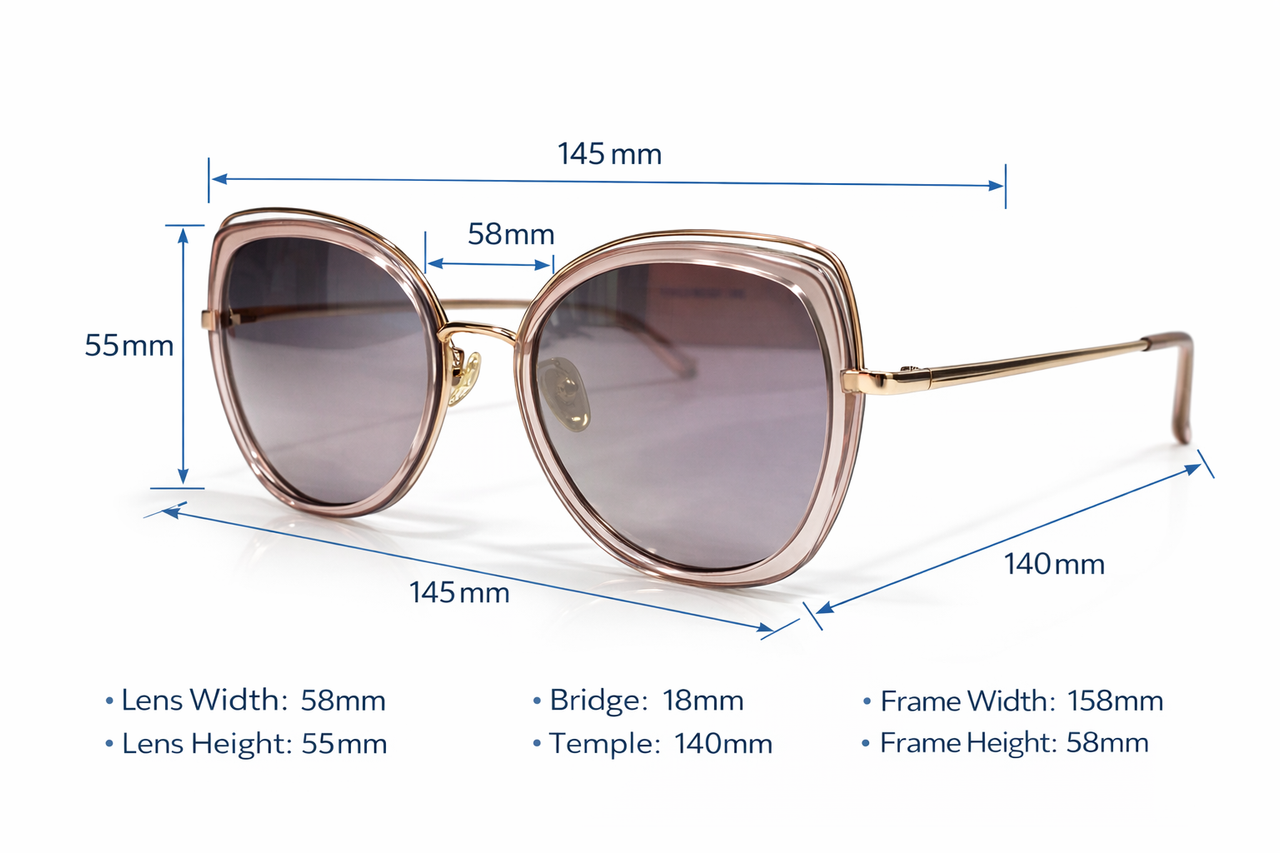 Fancy Mirrored Cat-Eye Sunglasses 49mm For Men & Women (Unisex)