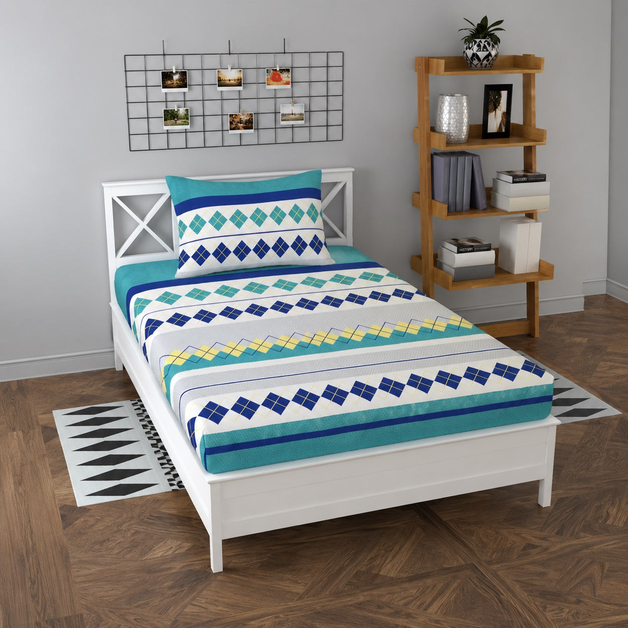 Rome Collection Single Bedsheet With Pillow Cover