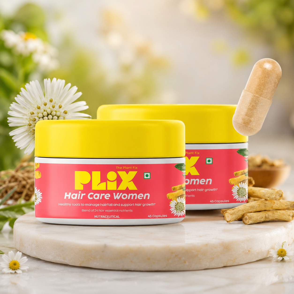 PLIX - THE PLANT FIX Hair Care 60 Capsules For Women (Pack of 2)