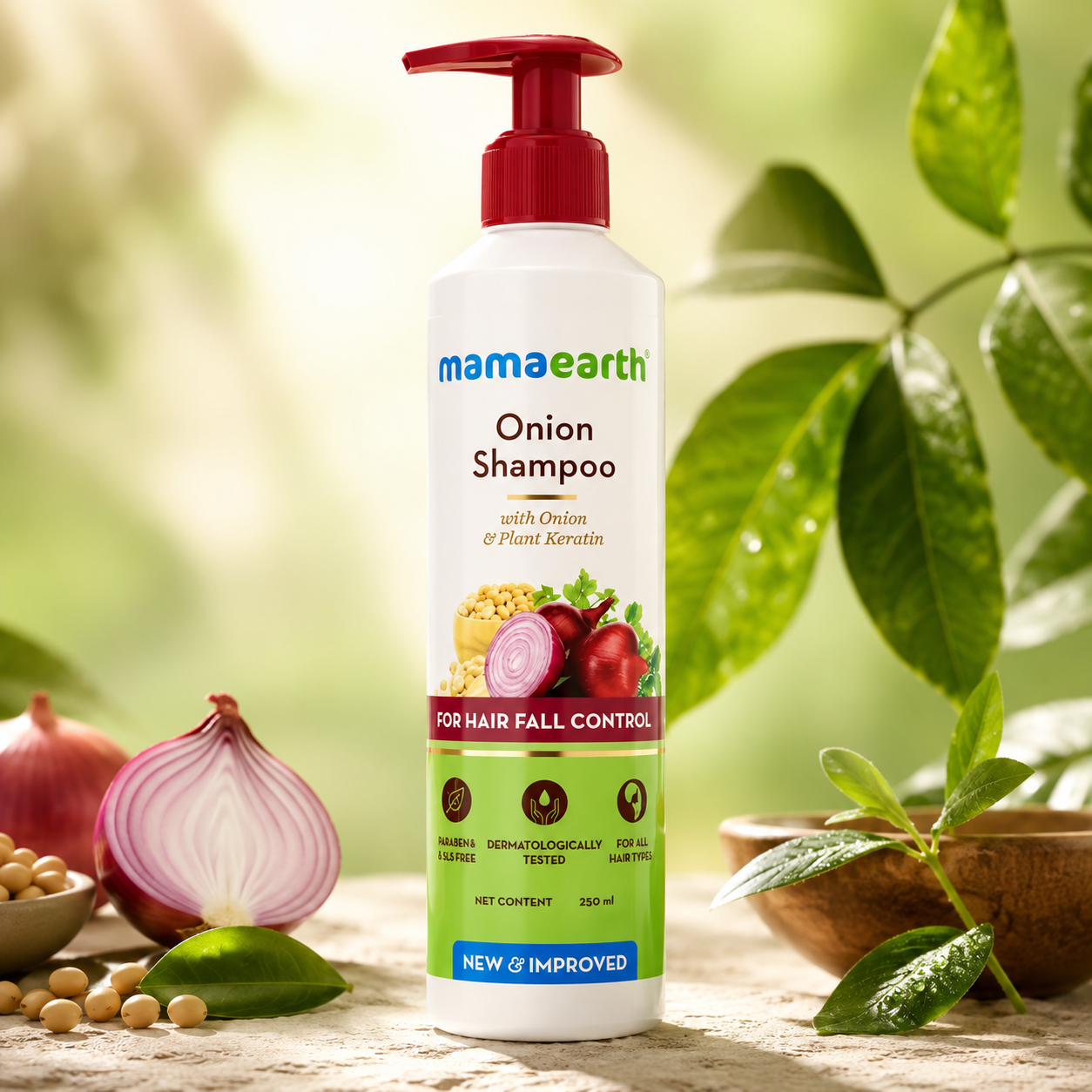 Mamaearth Onion Hair Serum For Silky & Smooth Hair, Tames Frizzy Hair, with Onion & Biotin for Strong, Tangle Free & Frizz-Free Hair - 100 ml
