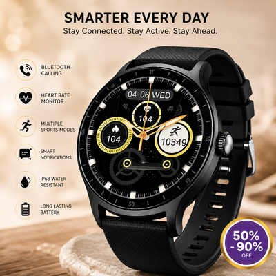 itel Alpha 3 Smartwatch with Premium Round Dial Design (Multicolor)