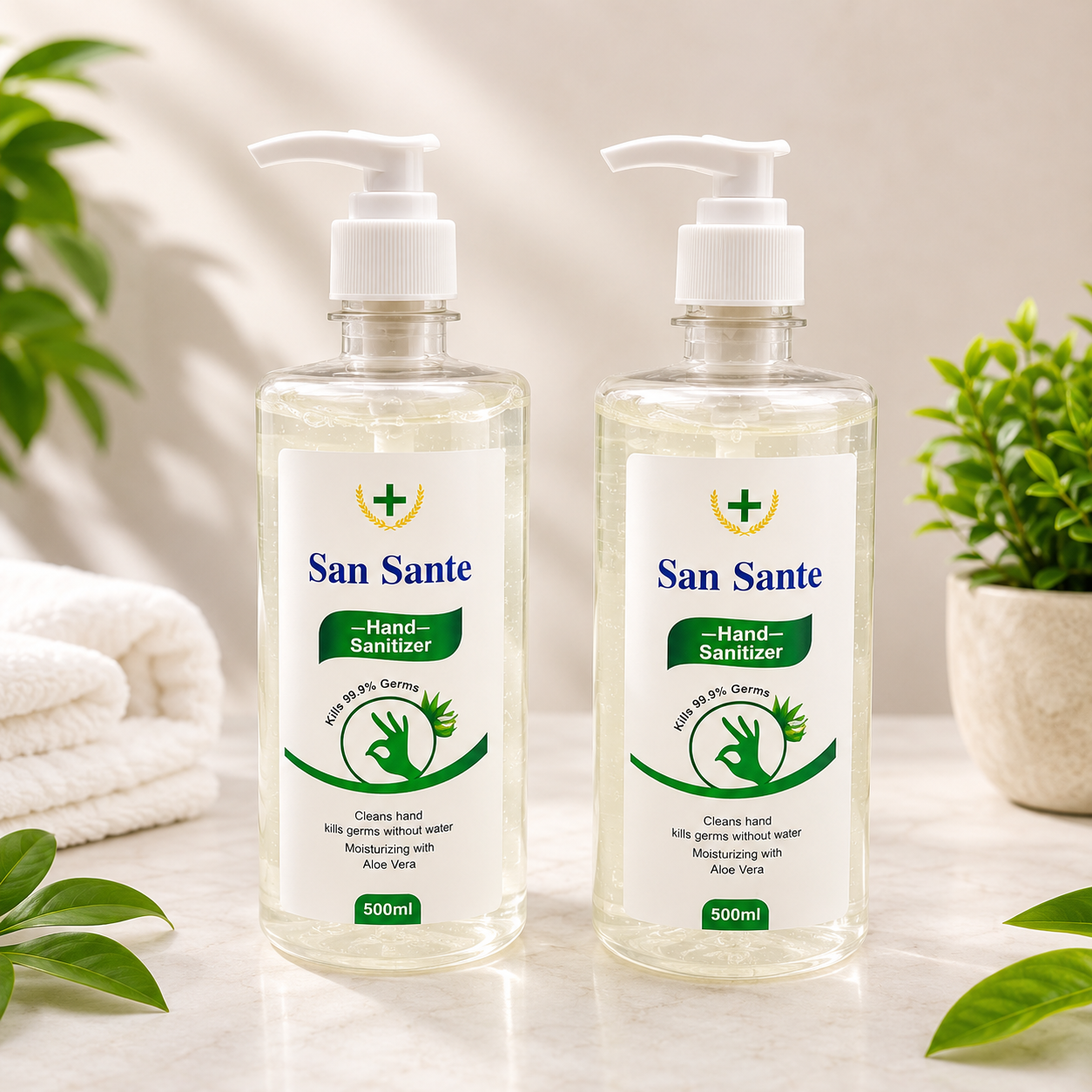 San Sante Hand Sanitizer - 500 ml , Pack of 2