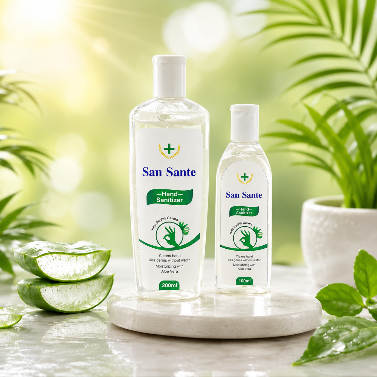 San Sante Hand Sanitizer - 100 ml , 200 ml Pack of 2