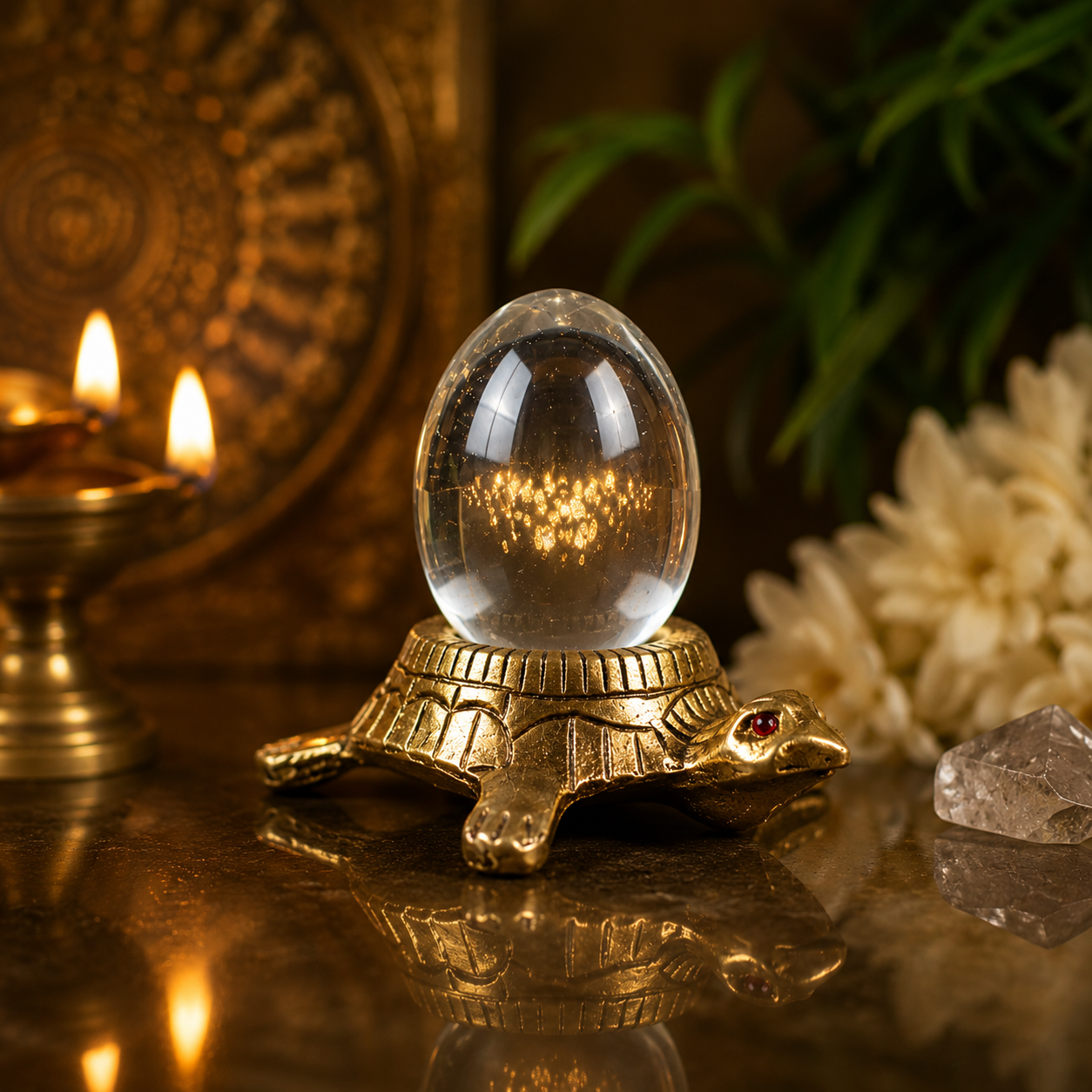 Kachuva Glass Sivalingam (Tabelu) Vastu & Feng Shui Decorative Idol