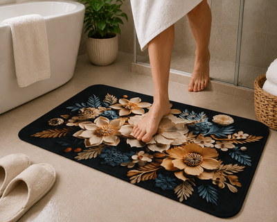 7D Multipurpose Mat – Design 6 | Non-Slip Absorbent Microfiber Rug | 36x56 cm