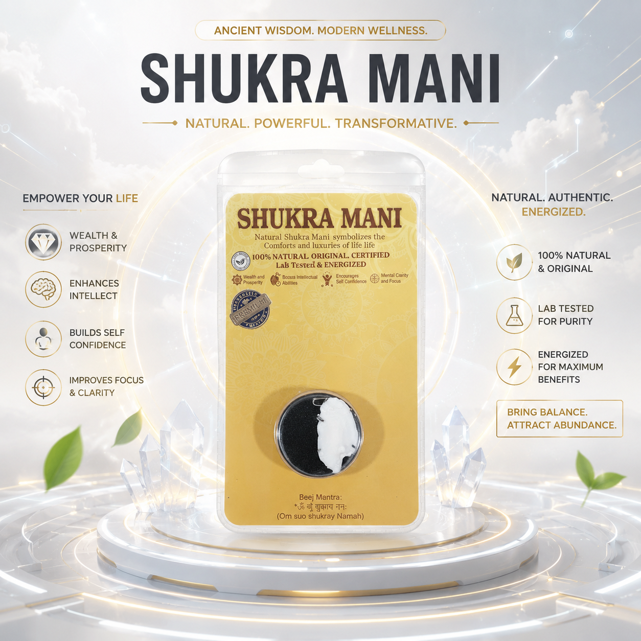 Shukra Mani – Sacred Venus Gemstone for Wealth, Attraction, Luxury & Relationship Harmony