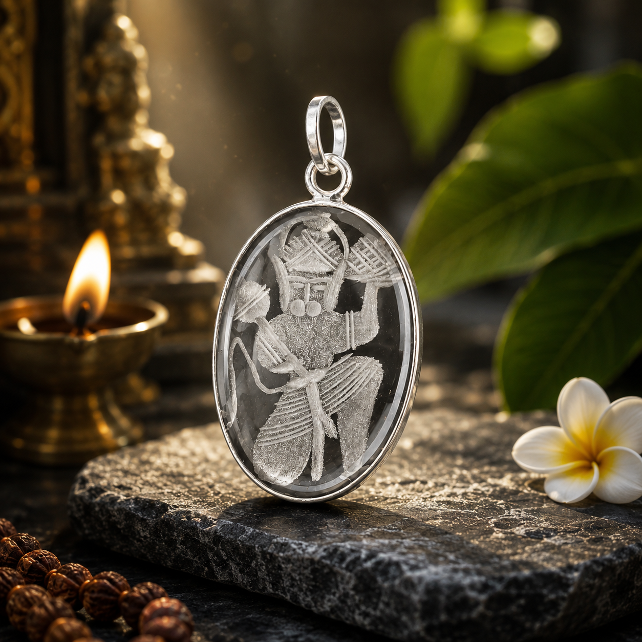 Spatika Hanuman Pendent for Men & Women