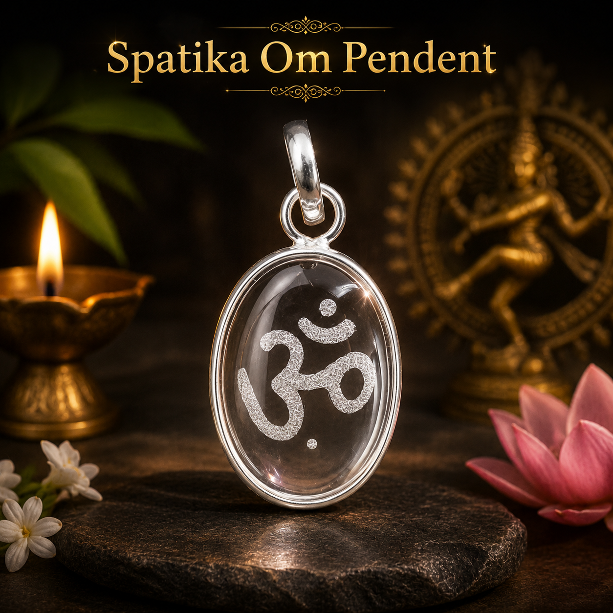 Spatika Om Pendent